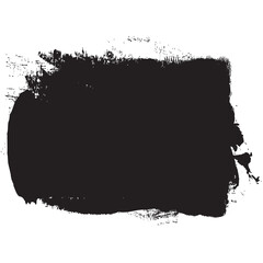 Black brush stroke isolated on white background. Trendy brush stroke vector for black ink paint, grunge backdrop, dirt banner, watercolor design and dirty texture. Brush stroke vector illustration