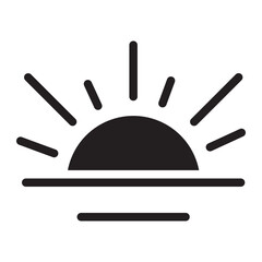 Ramadan Sunrise glyph icon