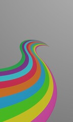 background rainbow 3d rendering illustration