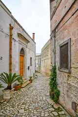 A street in Matera, an ancient city built into the rock. It is located in the Basilicata region.	