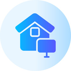 work from home gradient icon