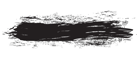 Black brush stroke set isolated on white background. Trendy brush stroke vector for black ink paint, grunge backdrop, dirt banner, watercolor design and dirty texture. Brush stroke vector illustration
