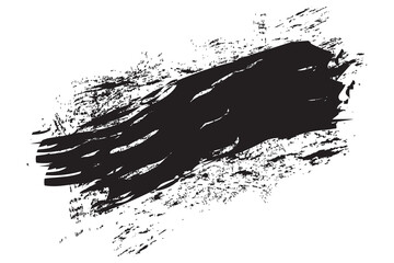 Black brush stroke set isolated on white background. Trendy brush stroke vector for black ink paint, grunge backdrop, dirt banner, watercolor design and dirty texture. Brush stroke vector illustration