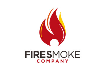 Initial SS Smoke Fire Flame Torch Burn logo design inspiration