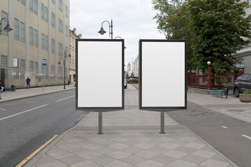 Two street poster billboards mock up.