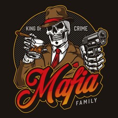 Mafia colorful vintage design
