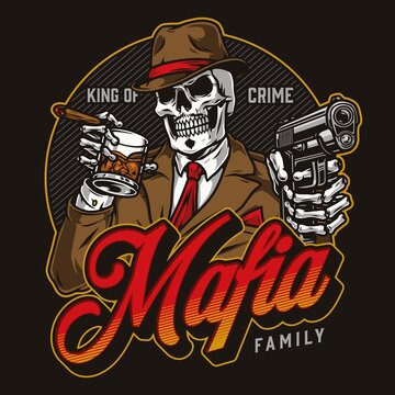 Mafia colorful vintage design