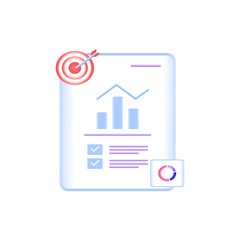 Project task management and effective time planning tools. Project development icon. 3d vector illustration.