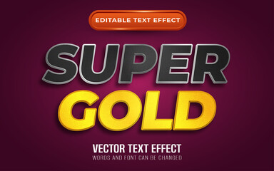 Super gold editable text effect