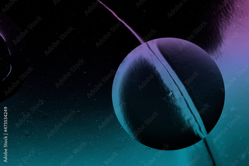 Wall mural retro futuristic space abstract background