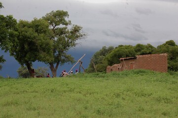 un habitat ou hameau de  situé en brousse pour cultiver les champs au Burkina © YEMPABOU