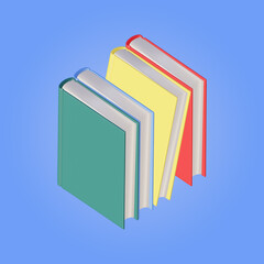 book 3d rendering illustration