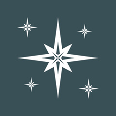 Star north quality vector illustration cut