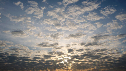 Dramatic sky with beautiful clouds pattern