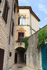 Fototapeta na wymiar Palace of family Drago in Old Town in Kotor, Montenegro