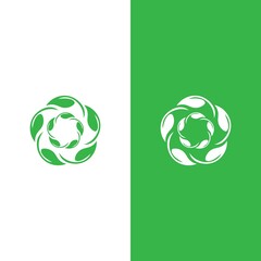 Logos of green Tree leaf ecology