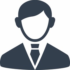 Business avatar man in black and white color palette.
