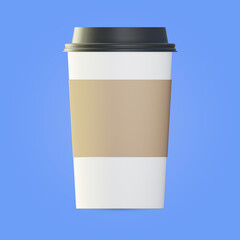 coffee cup 3d rendering illustration