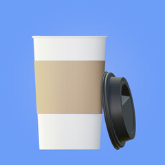 coffee cup 3d rendering illustration