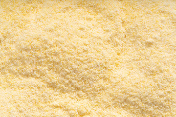 Detailed and large close up shot of cornmeal.