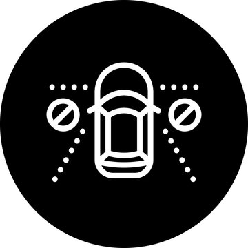 Blind Spot Glyph Icon