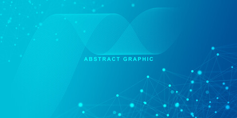 2d illustration Abstract futuristic electronic circuit technology background