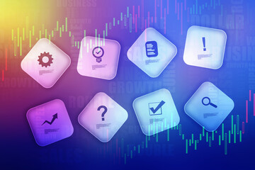 2D Digital Abstract Business Networking background
