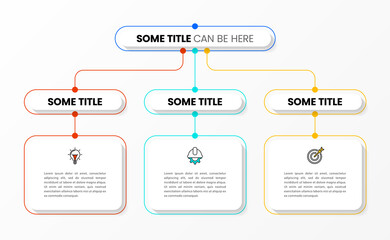 infographic template with 3 steps or options. Vector