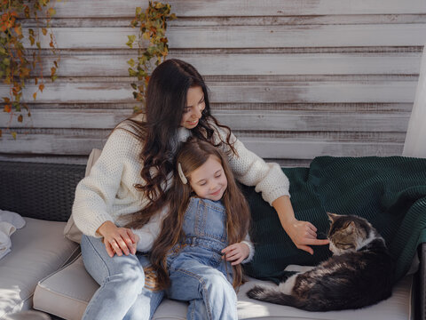 small happy family celebrating Thanksgiving.