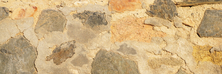 Sandstone wall textured surface background. - obrazy, fototapety, plakaty