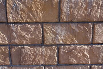 Background - texture of pinkish brown brick veneer wall