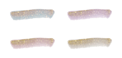 Set freehand watercolor vector shapes 