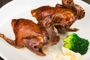 Chinese cuisine; Roast pigeon,Crisp baby pigeon,