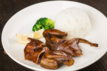 Chinese cuisine; Roast pigeon,Crisp baby pigeon,