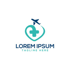 medical tour logo design template vector
