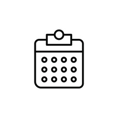 calendar Line Icon, Vector, Illustration, Logo Template. Suitable For Many Purposes.