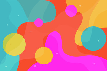 Abstract background with bright geometric shapes 