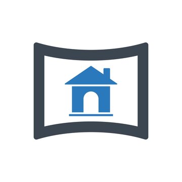 Real estate with image icon