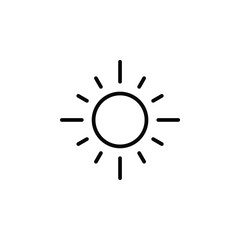 Sun Line Icon, Vector, Illustration, Logo Template. Suitable For Many Purposes.