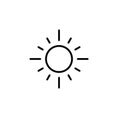 Sun Line Icon, Vector, Illustration, Logo Template. Suitable For Many Purposes.