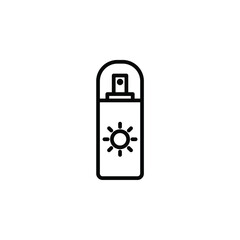 Obraz premium Sunscreen, sunblock Line Icon, Vector, Illustration, Logo Template. Suitable For Many Purposes.