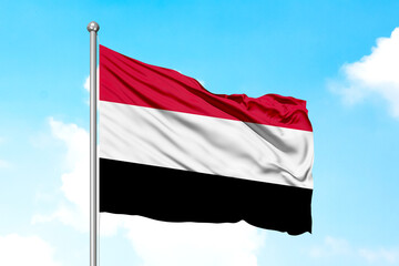 Fototapeta na wymiar Yemen Waving Flag 