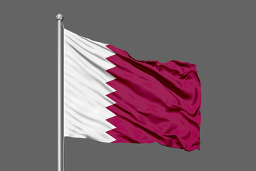 Qatar Waving Flag 