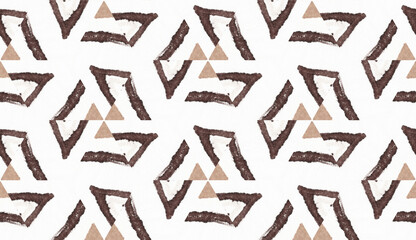 Watercolor Geometric Pattern. Geometry Artwork.