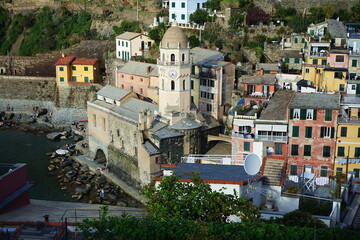 View of the village of Vernazza, Cinque Terre, Italy