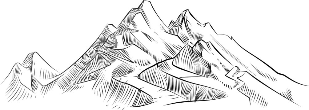 Mountains with trails