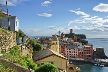 View of the village of Vernazza, Cinque Terre, Italy