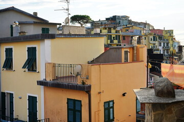 Fototapeta na wymiar View of the village of Corniglia, Cinque Terre, Italy