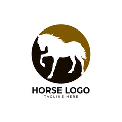 Creative Horse Elegant Logo Symbol Design Illustration Vector for Company