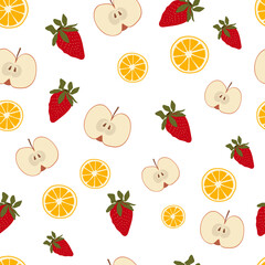 seamless background with fruits